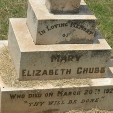 CHUBB Mary Elizabeth -1923