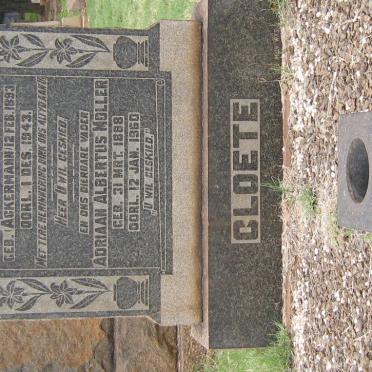 CLOETE Adriaan Albertus Moller 1888-1960 &amp; Johanna Susanna Magdalena ACKERMANN 1893-1943