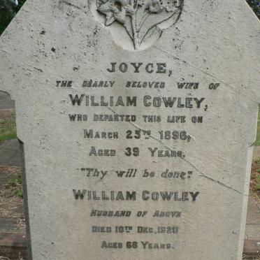 COWLEY William -1920 &amp; Joyce -1896