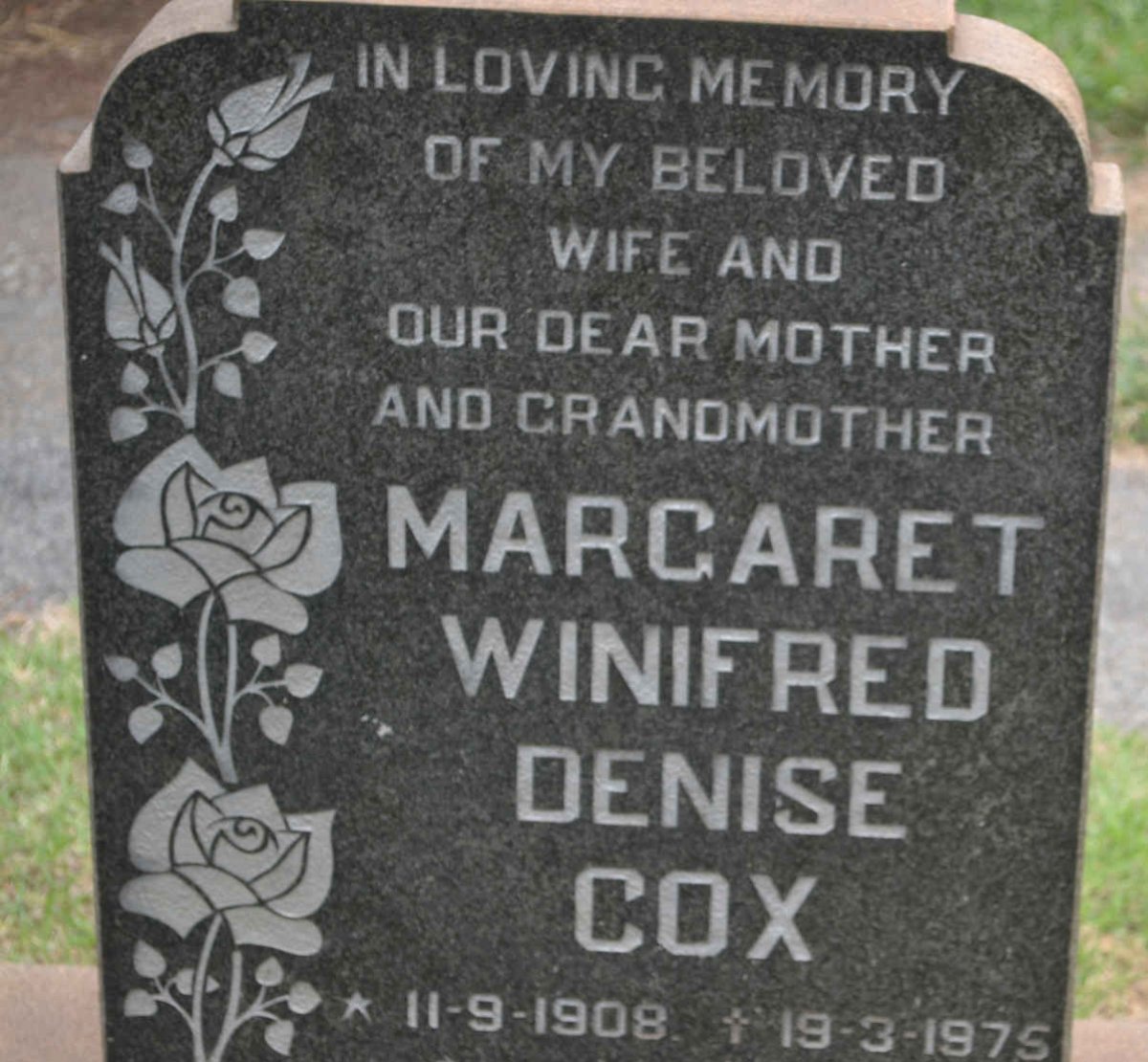 COX Margaret Winifred Denise 1908-1975