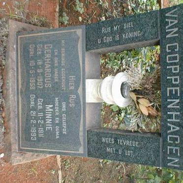 COPPENHAGEN Gerhardus, van 1907-1958 &amp; Minnie 1911-1993