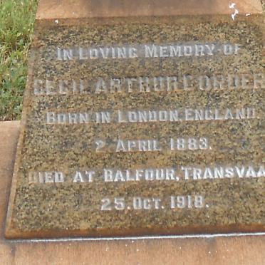 CORDER Cecil Arthur 1883-1918