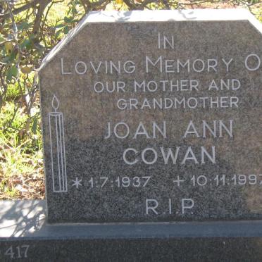 COWAN Joan Ann 1937-1997