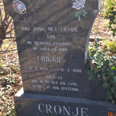 CRONJE Frikkie 1933-1998
