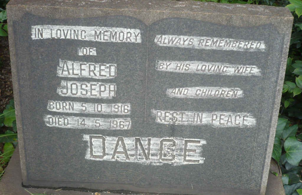 DANCE Alfred Joseph 1916-1967
