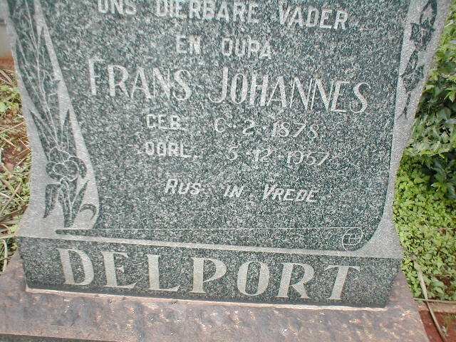 DELPORT Frans Johannes 1878-1957