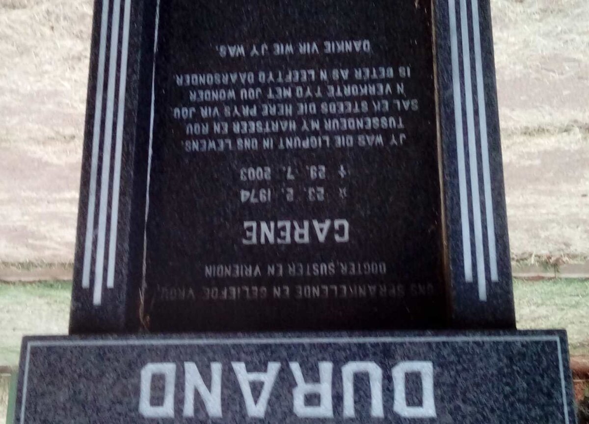 DURAND Carene 1974-2003