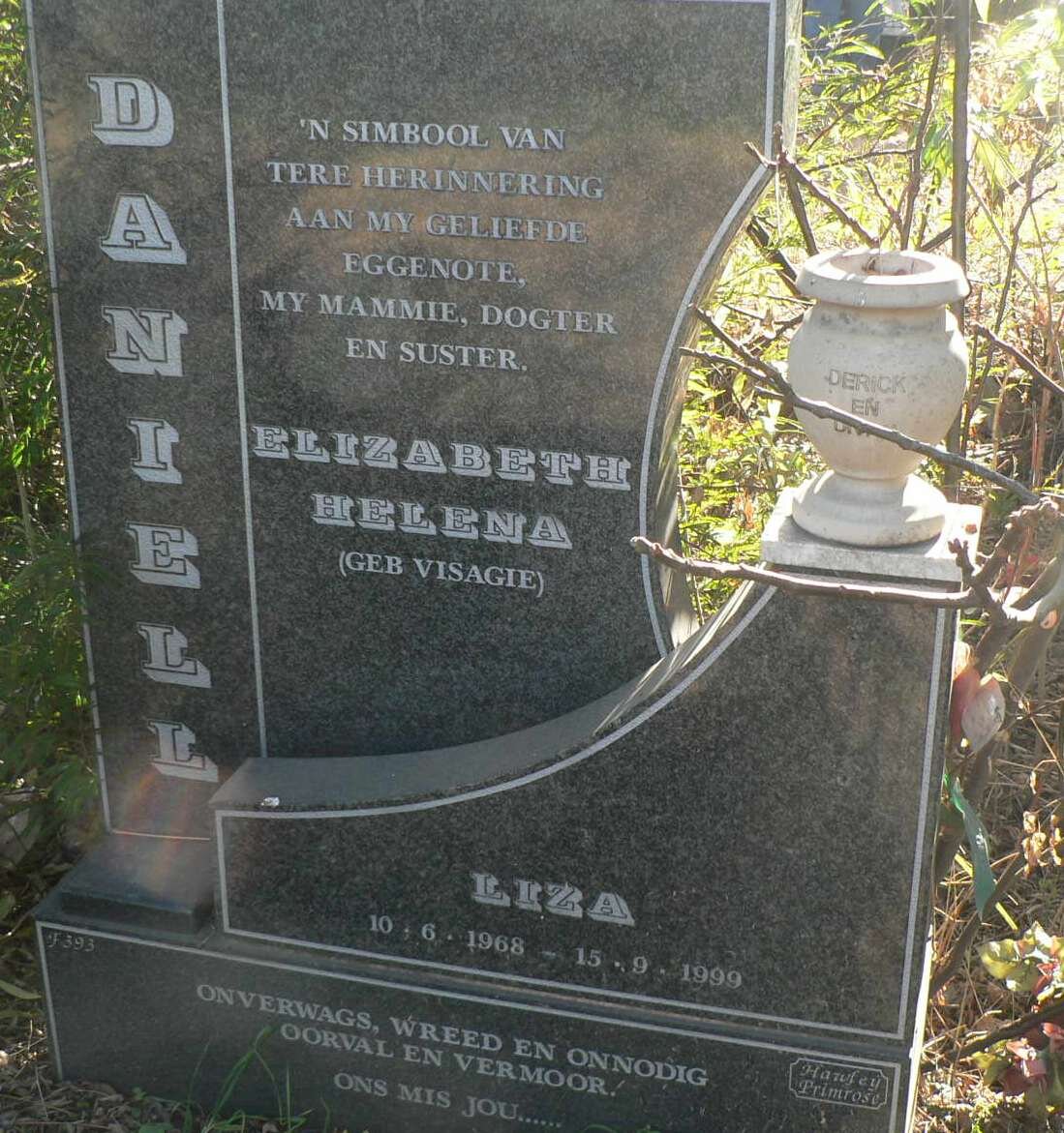 DANIELL Elizabeth Helena nee VISAGIE 1968-1999
