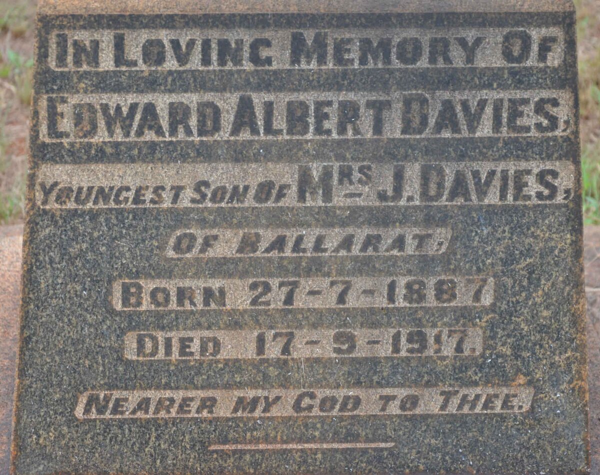 DAVIES Edward Albert 1887-1917