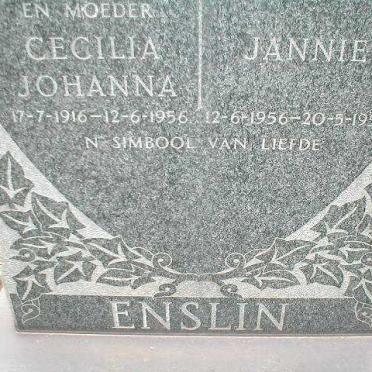 ENSLIN Cecilia Johanna 1916-1956 :: ENSLIN Jannie 1956-1957