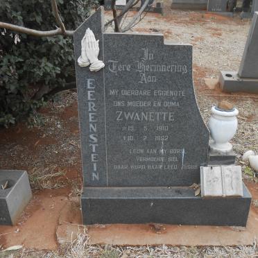 EERENSTEIN Zwanette 1910-1982