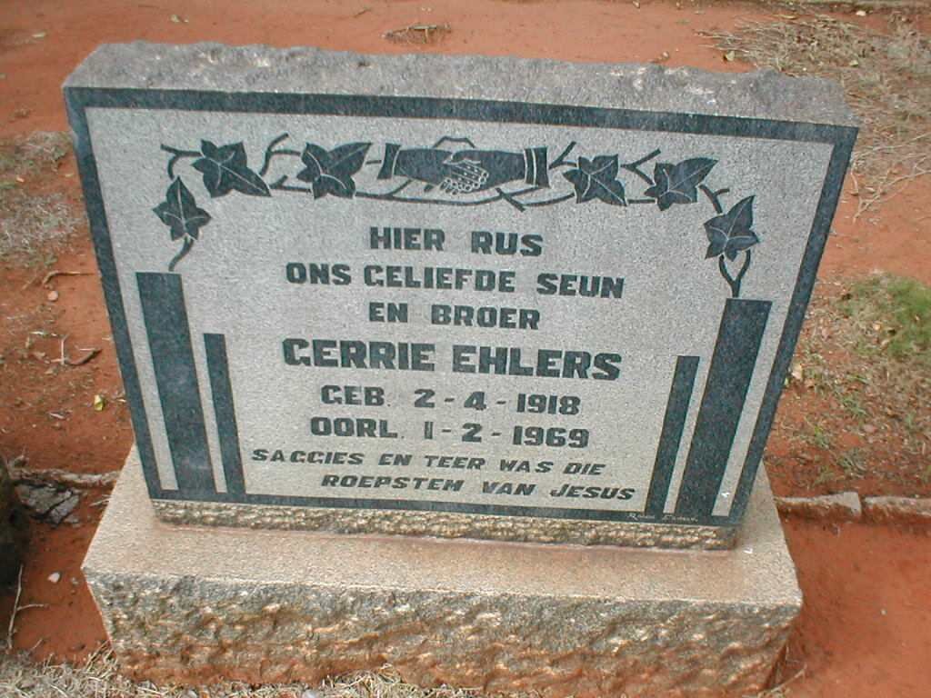 EHLERS Gerrie 1918-1969