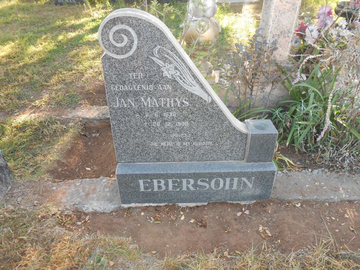 EBERSOHN Jan Mathys 1936-1996