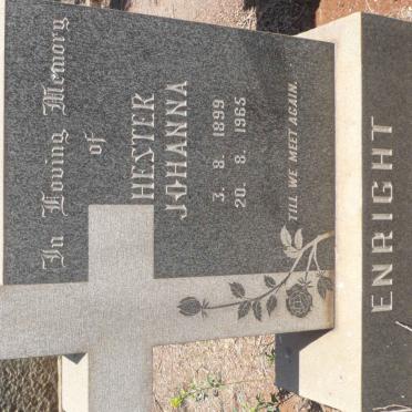 ENRIGHT Hester Johanna 1899-1965