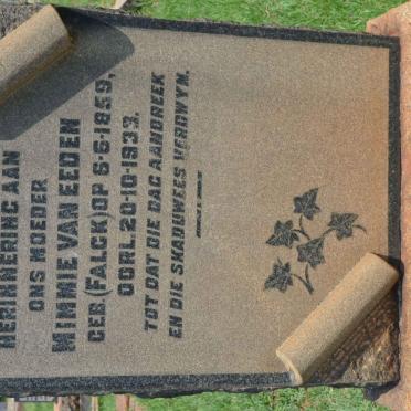 EEDEN Mimmie, van nee FALCK 1859-1933 :: V.D. MERWE S.M. 1892-1946