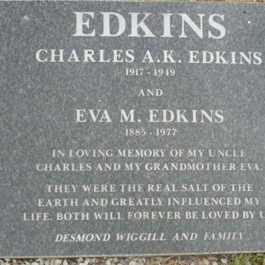 EDKINS Eva M. 1885-1977 :: EDKINS Charles A.K. 1917-1949