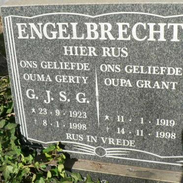 ENGELBRECHT Grant 1919-1998 &amp; G.J.S.G. 1923-1998