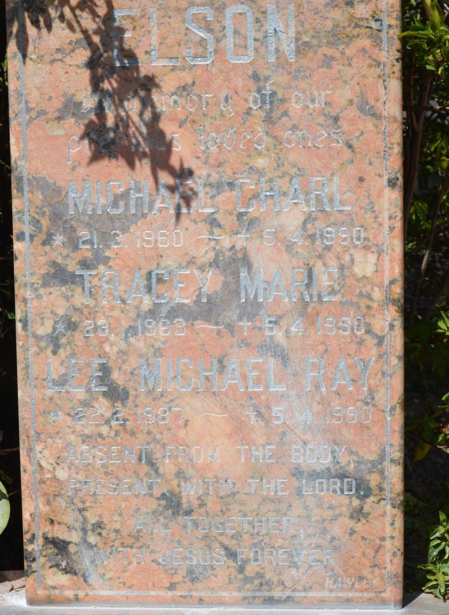 ELSON Michael Charl 1960-1990 &amp; Tracy Marie 1963-1990