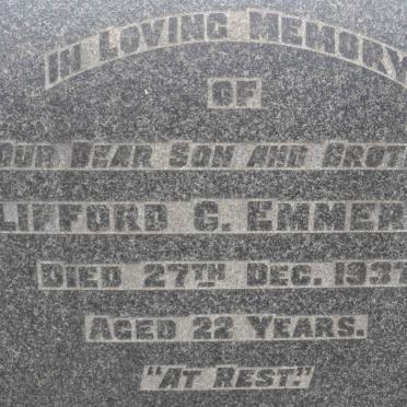 EMMERSON Clifford C. -1937