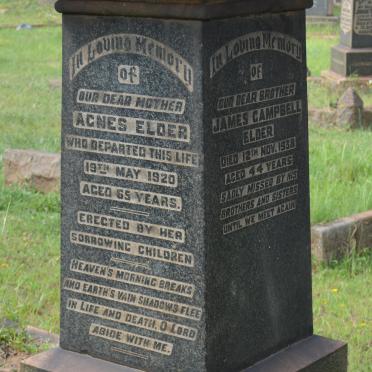 ELDER Robert Thomas -1953 &amp; ELDER Agnes -1920 :: ELDER James Campbell -1938