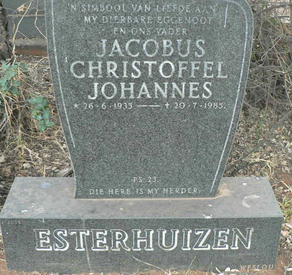 ESTERHUIZEN Jacobus Christoffel Johannes 1935-1985