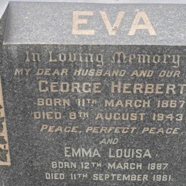 EVA George Herbert 1867-1943 &amp; Emma Louisa 1887-1961