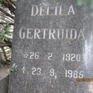 ESTHERHUYSEN Delila Gertruida 1920-1985