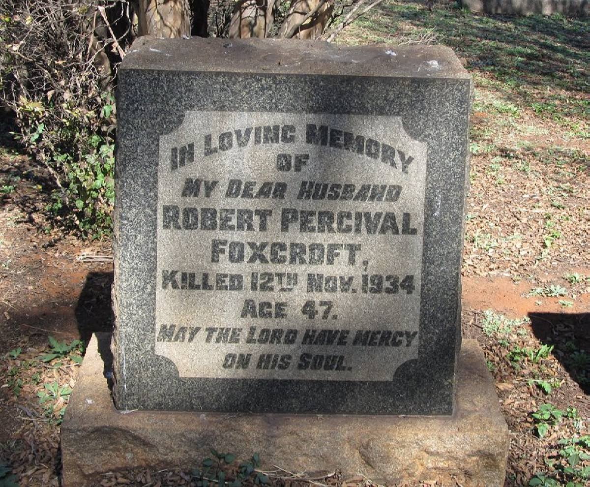 FOXCROFT Robert Percival -1934