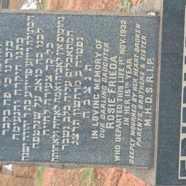 FRIEDMAN Rosie Frieda -1932