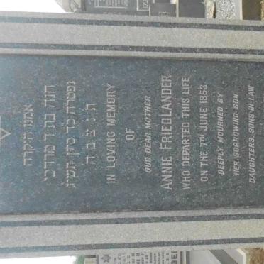 FRIEDLANDER Annie -1953