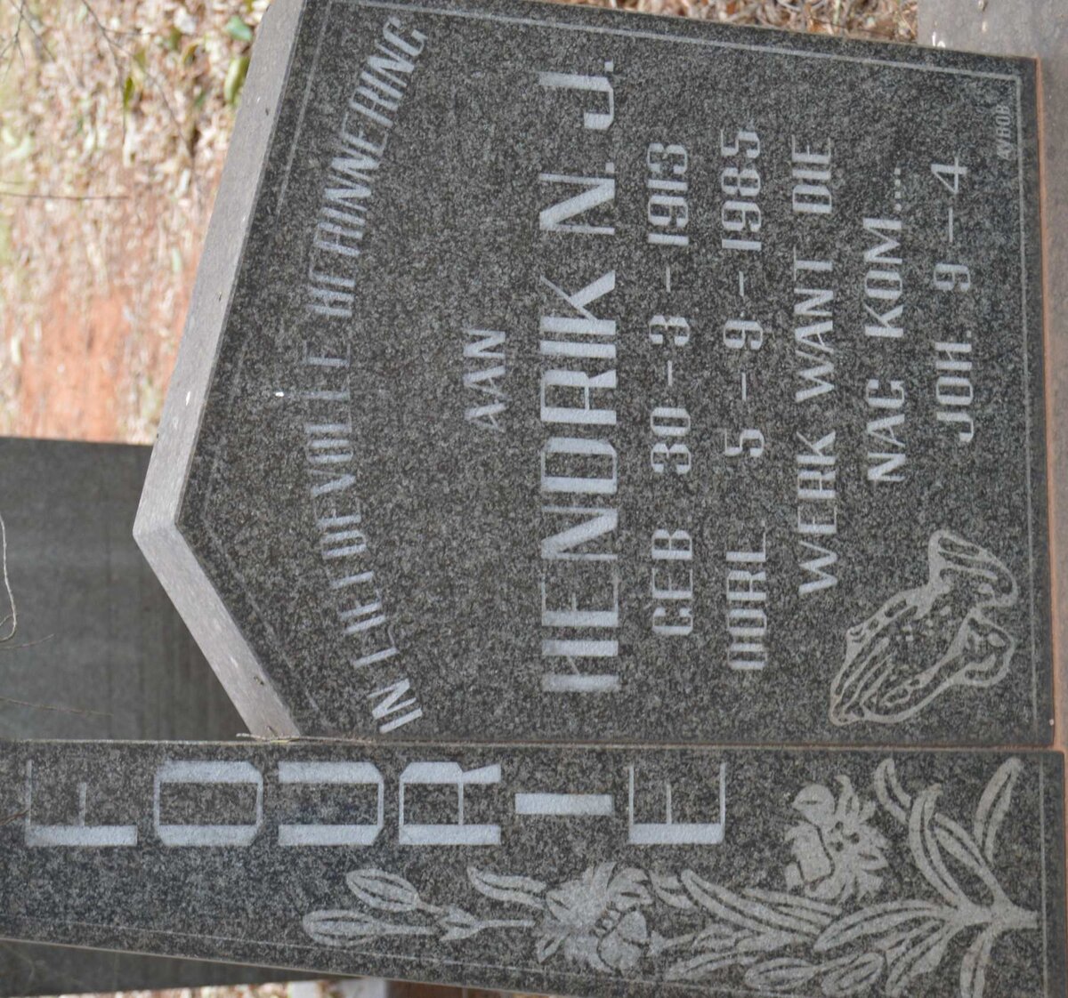 FOURIE Hendrik N.J. 1913-1985