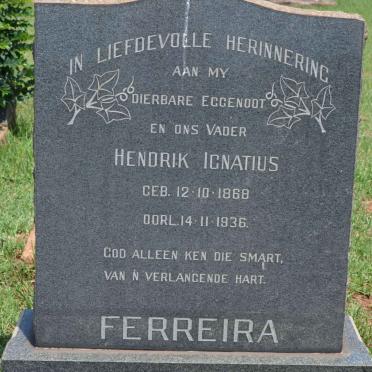 FERREIRA Hendrik Ignatius 1868-1936