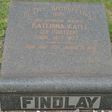 FINDLAY Katerina nee COETZER -1927