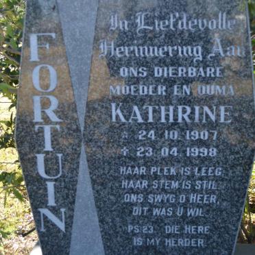 FORTUIN Kathrine 1907-1998