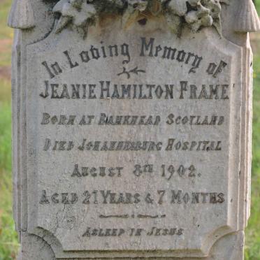 FRAME Jeanie Hamilton -1902