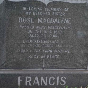 FRANCIS Rose Magdalene -1957