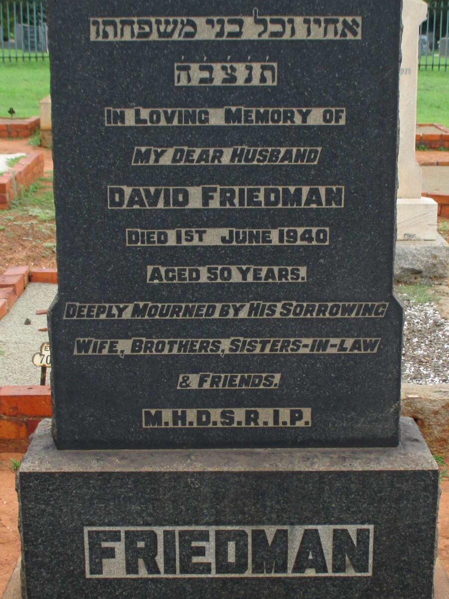 FRIEDMAN David -1940