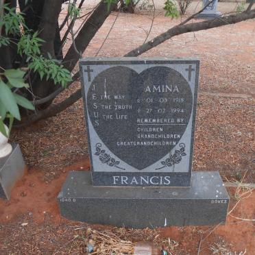 FRANCIS Amina 1918-1994