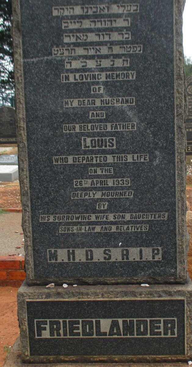 FRIEDLANDER Louis -1939