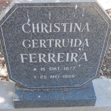 FERREIRA Christina Gertruida 1877-1966
