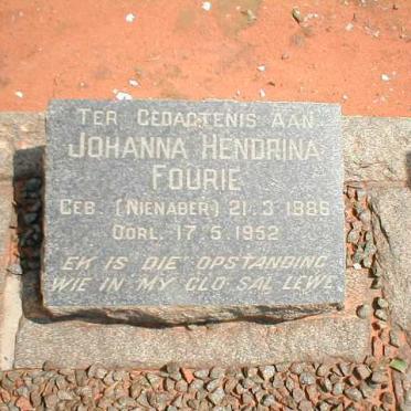 FOURIE Johanna Hendrina nee NIENABER 1886-1952