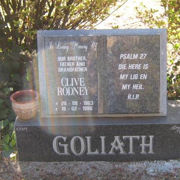 GOLIATH Clive Rodney 1963-1996