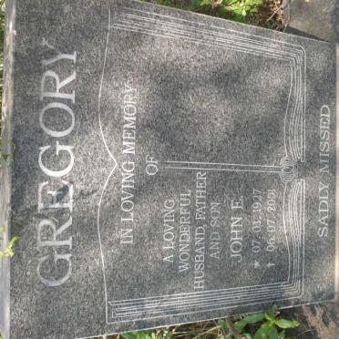 GREGORY John E. 1927-2001