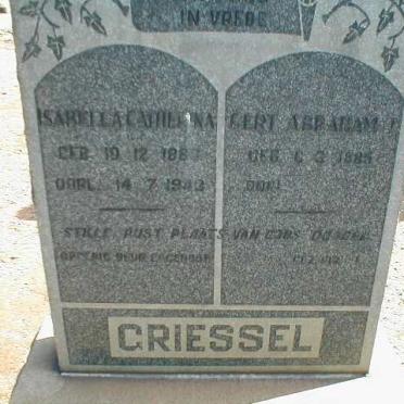 GRIESSEL Gert Abraham 1885- &amp; Isabella Catherina 1883-194?