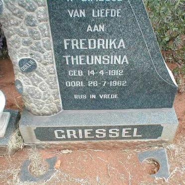 GRIESSEL Fredrika Theunsina 1912-1962