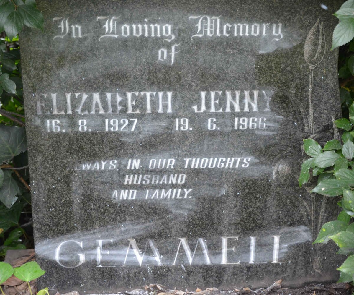 GEMMELL Elizabeth Jenny 1927-1966