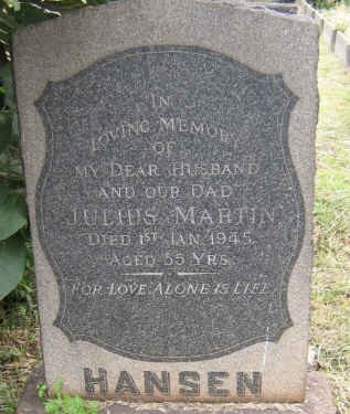 HANSEN Julius Martin -1945