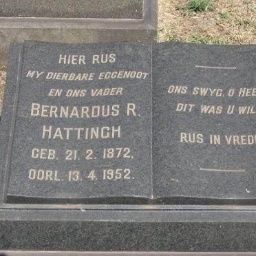 HATTINGH Bernardus R. 1872-1952