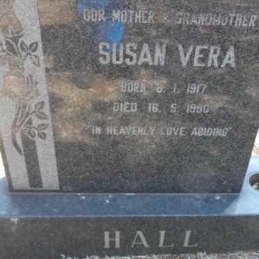 HALL Susan Vera 1917-1990