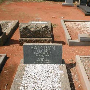 HALGRYN Marthinus C. &amp; Anna M.